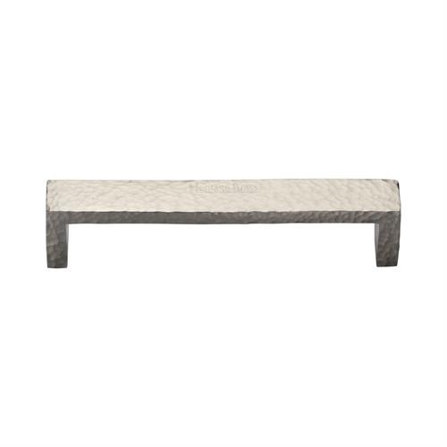 M Marcus Heritage Brass Hammered Wide Metro Design Cabinet Pull 128mm Centre to Centre